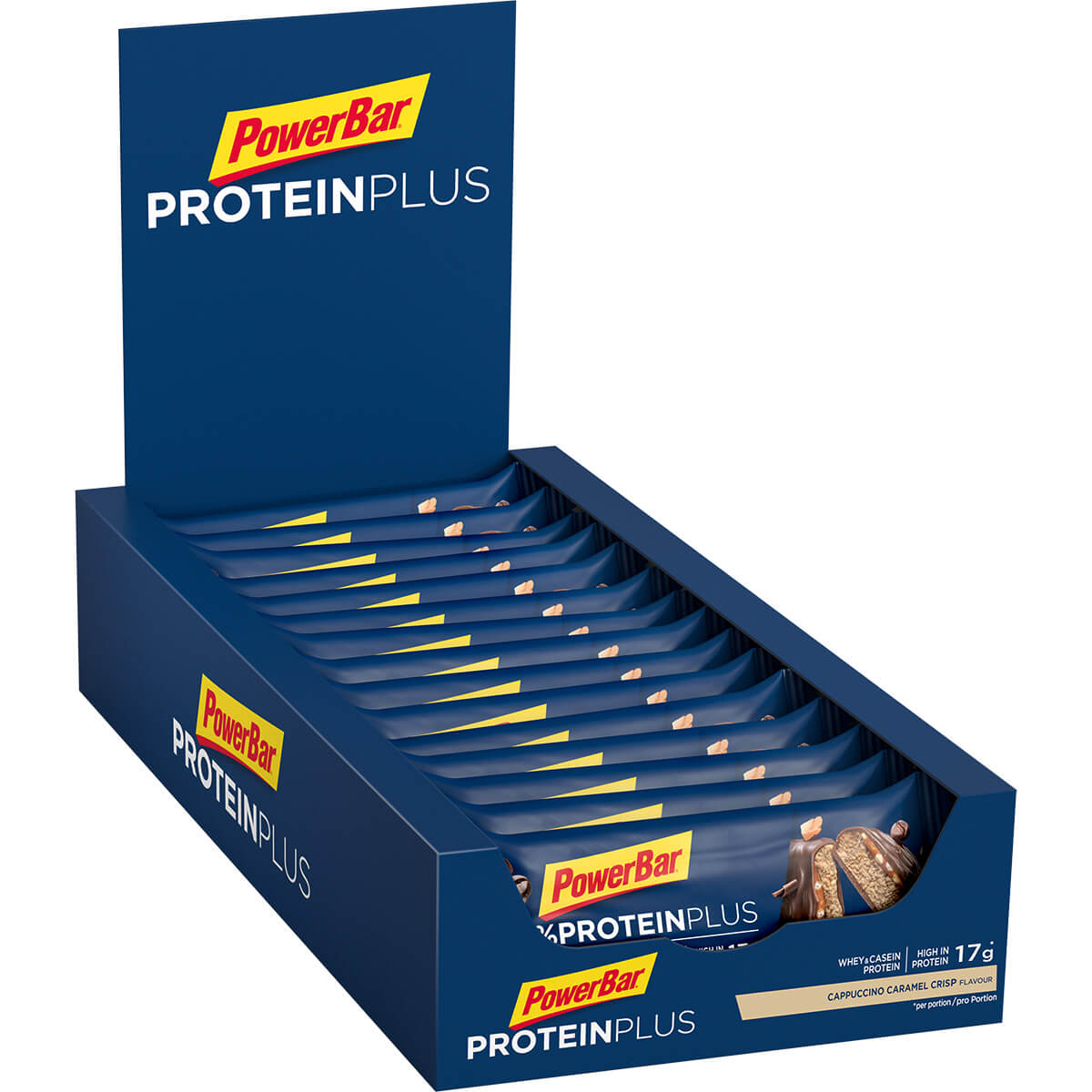 Bild von 15x PowerBar 30% Protein Plus - Cappuccino-Caramel-Crisp (Box)