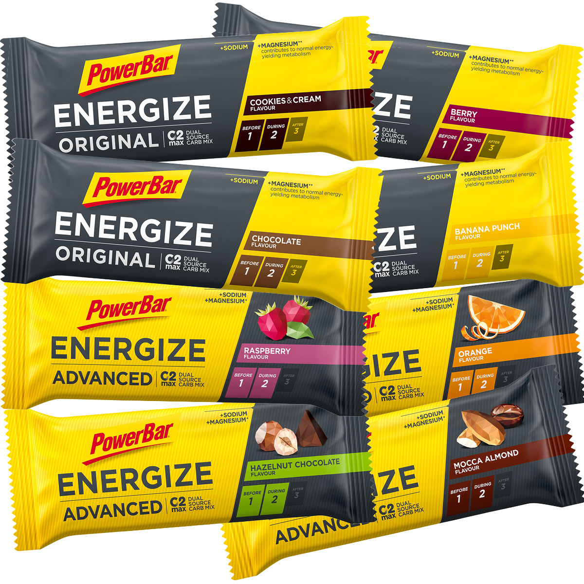 Bild von 12x PowerBar Energize - MIX (Original & Advanced) - selbst zusammenstellen