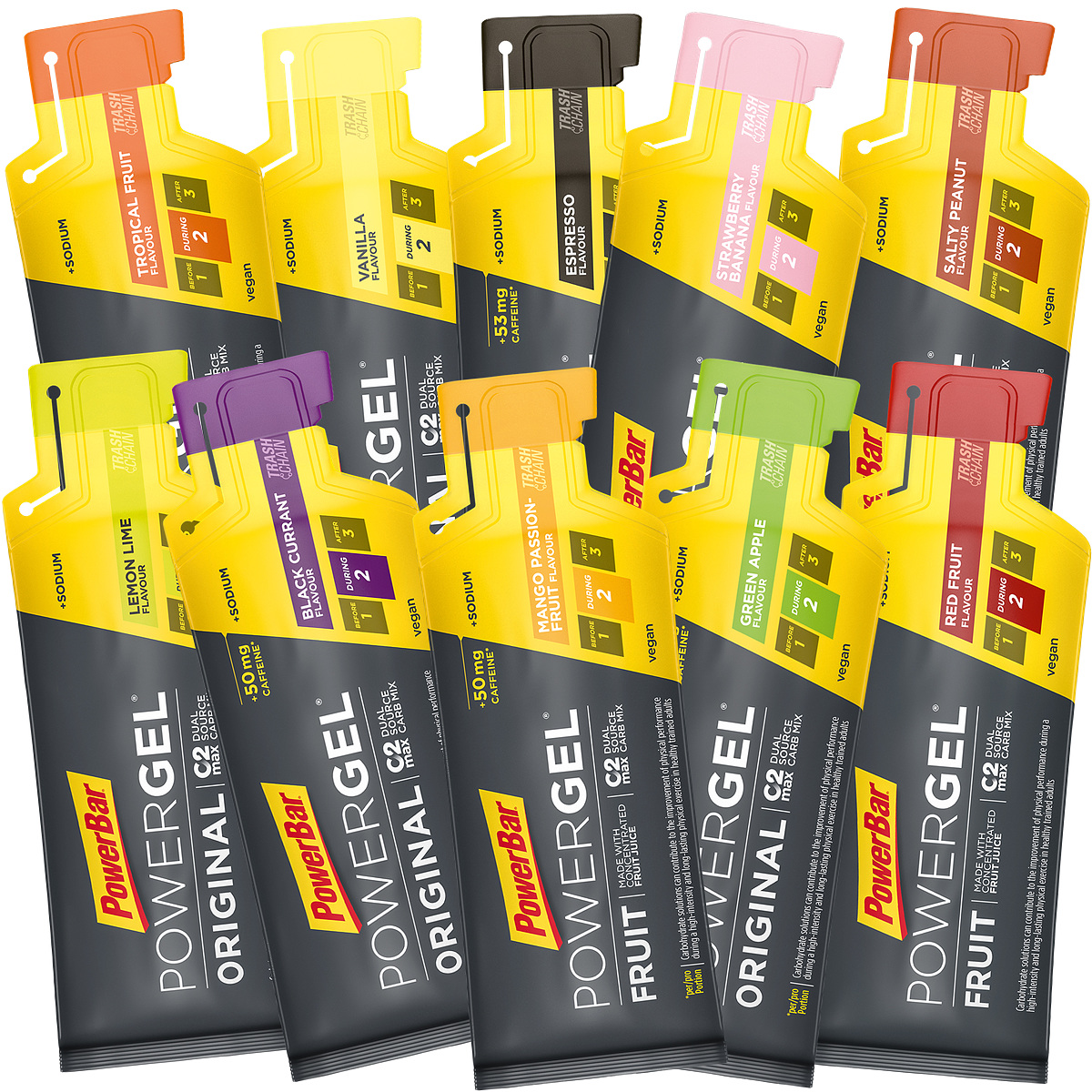 Bild von 12x PowerBar Powergel - MIX (Original & Fruit) - selbst zusammenstellen