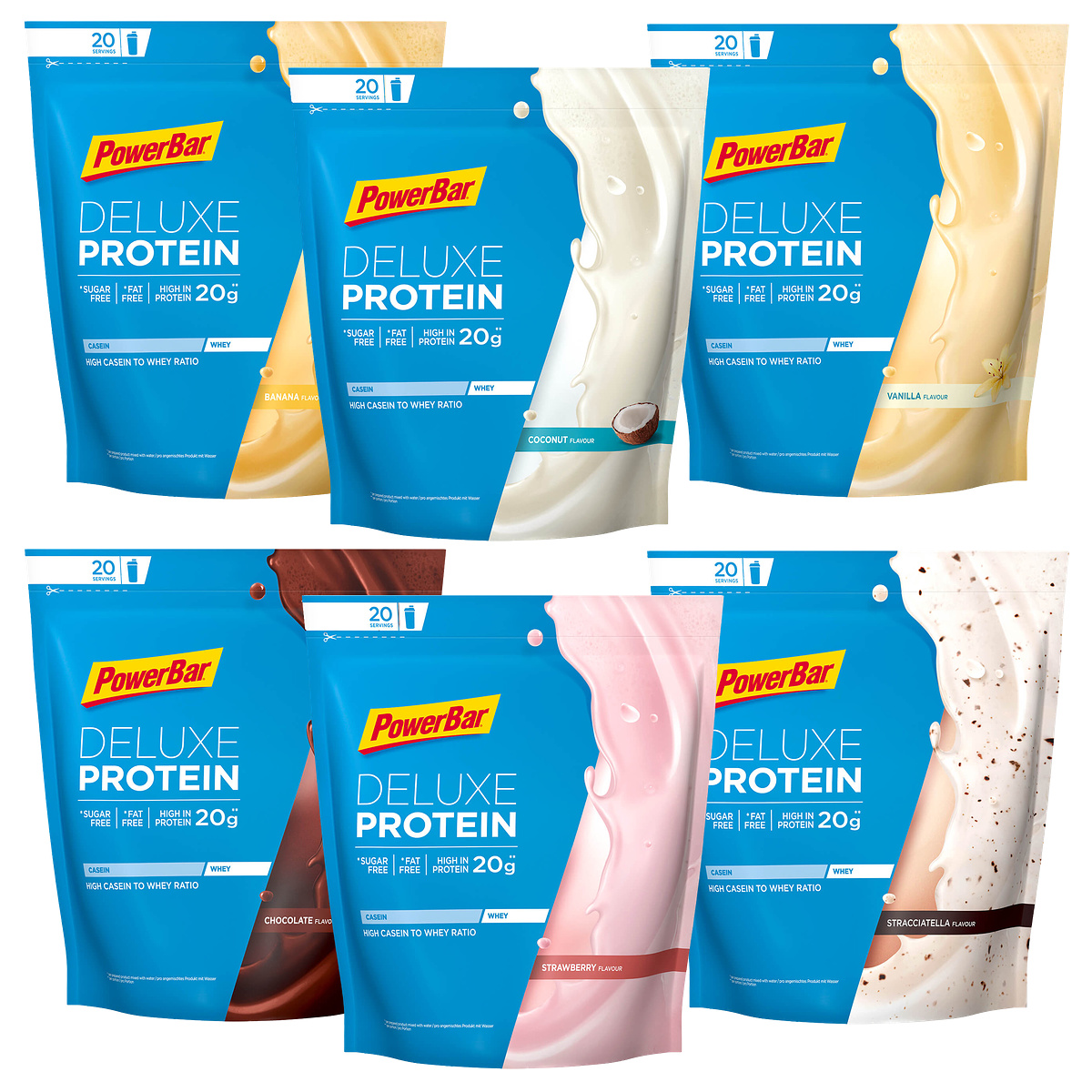 Bild von 5x PowerBar Deluxe Protein 500g - MIX - selbst zusammenstellen