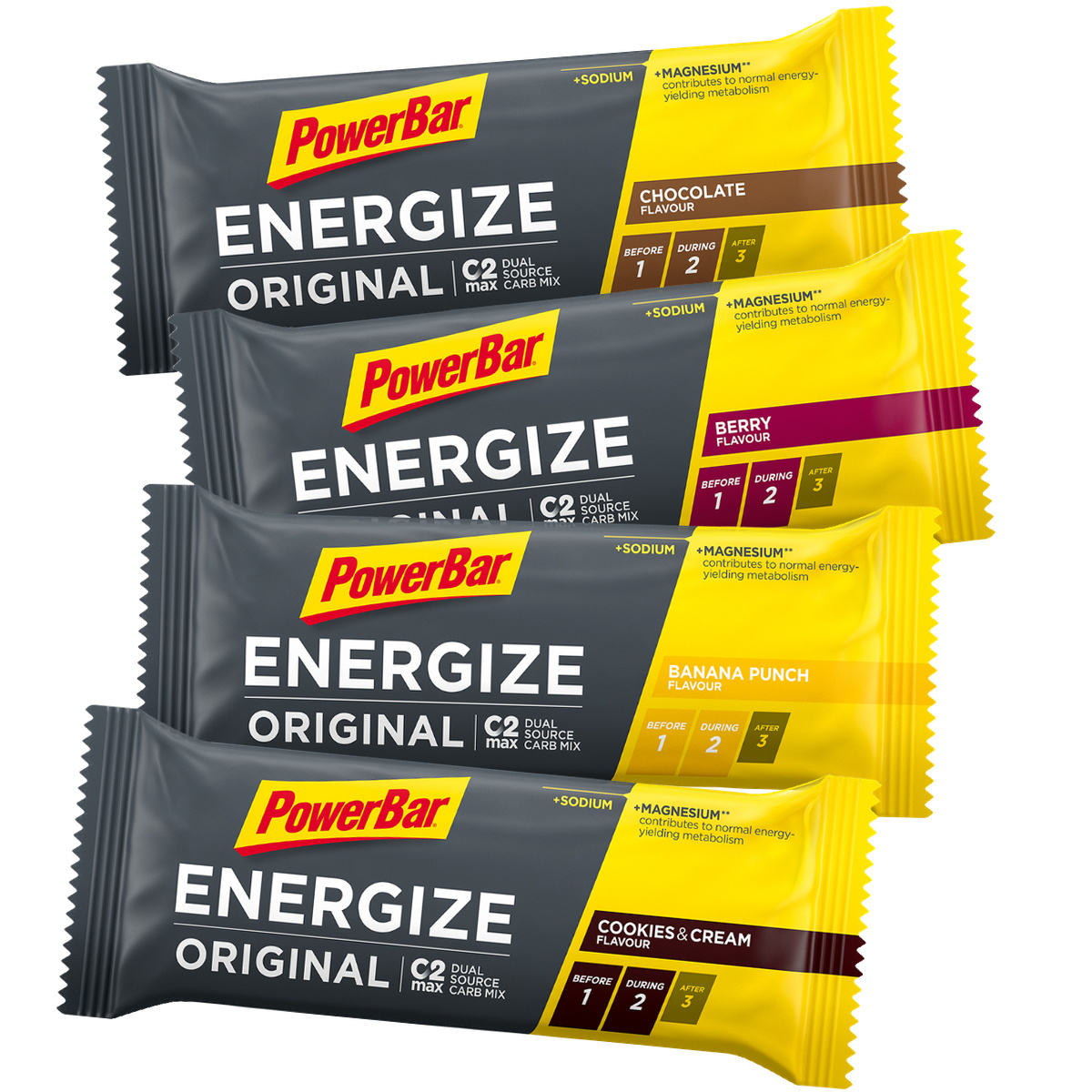 Bild von PowerBar Energize Original 3+1 Multipack - 4 Riegel Box Multiflavour