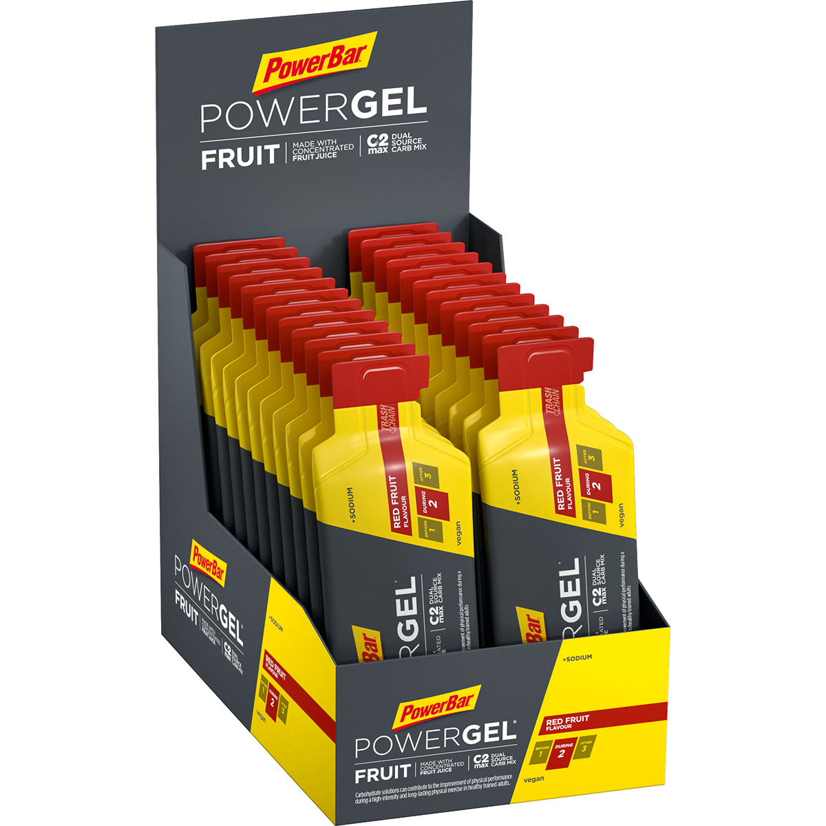 Bild von 24x PowerBar Powergel Fruit - Red Fruit (Box)