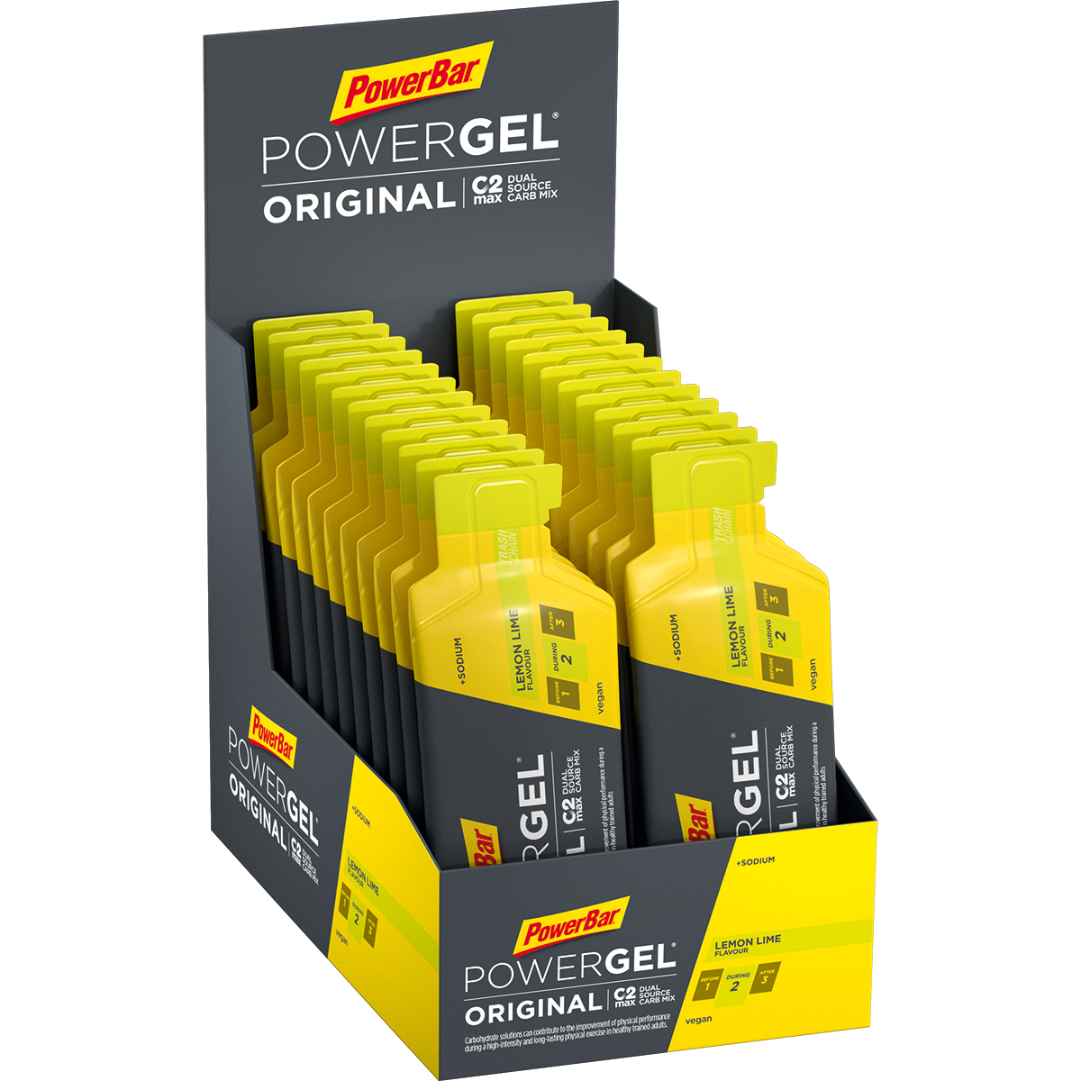 Bild von 24x PowerBar Powergel Original - Lemon Lime (Box)